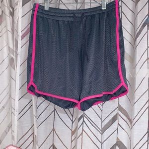 Girls Black Mesh Shorts
